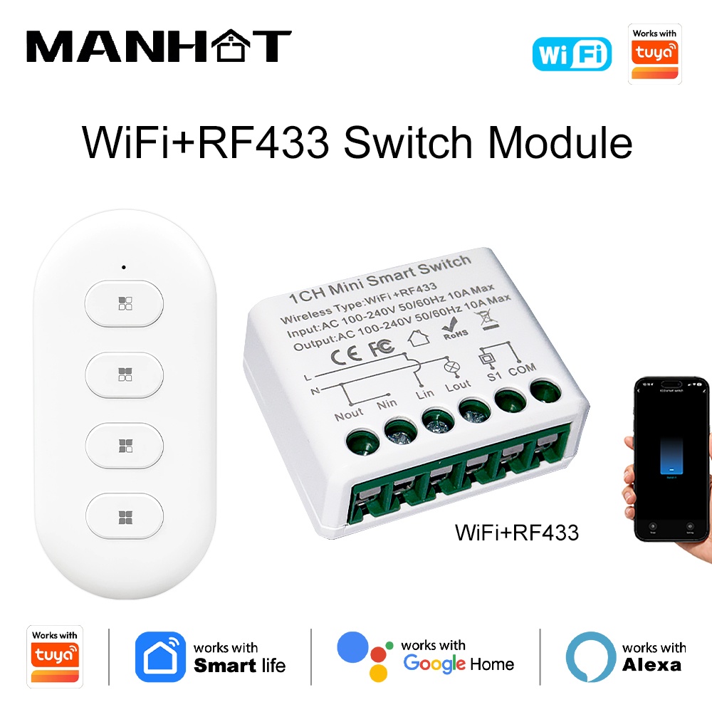 Diy Home Automation Controller - Interruptores de Luz Inteligentes Tuya WIFI