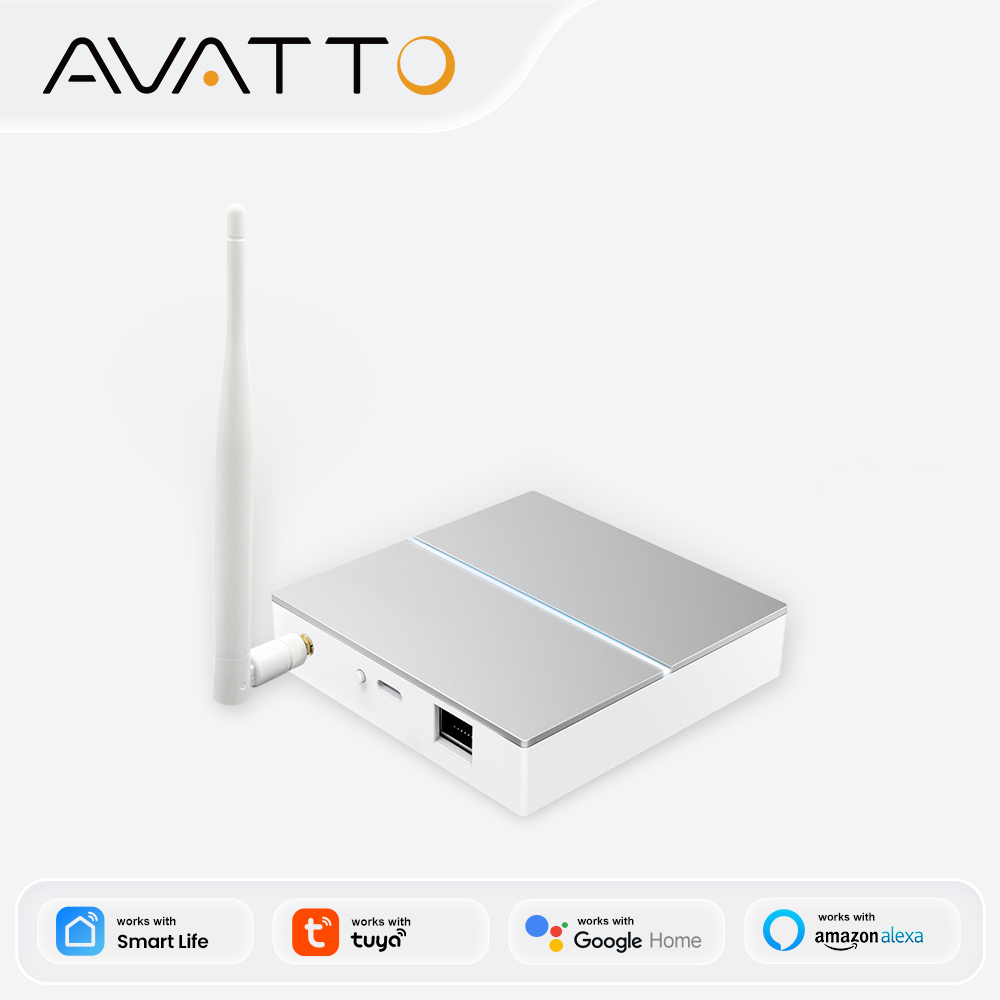 Matter Hub Thread - AVATTO Tuya ZigBee Gateway con antena