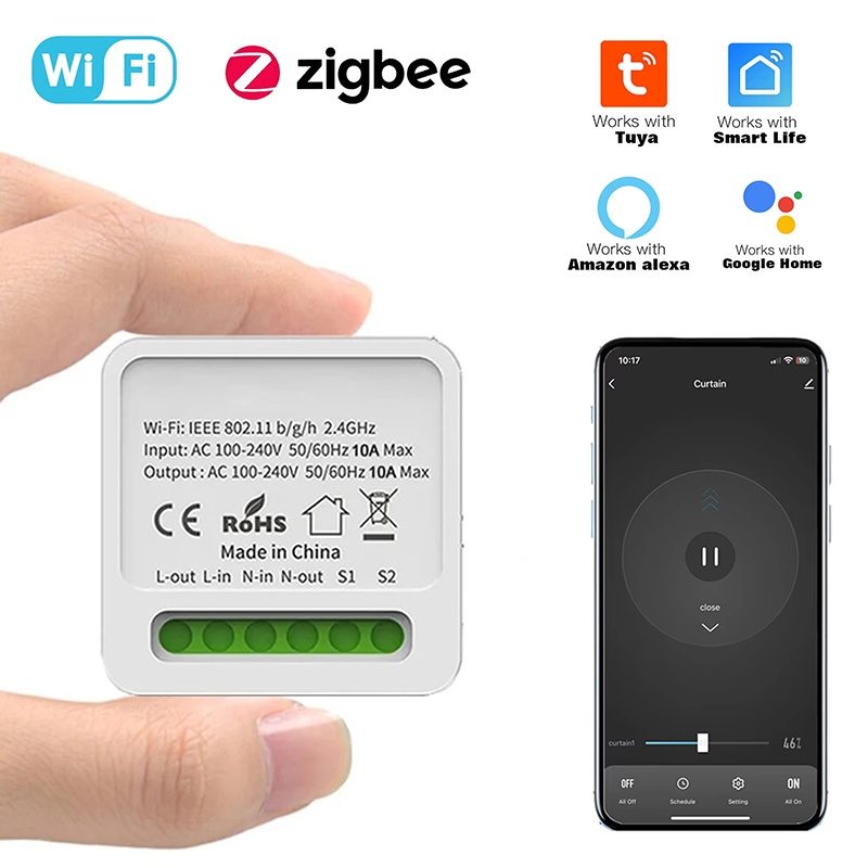 Tuya 16A Mini Wifi interruptor - Diy Home Automation Controller reseña y precio