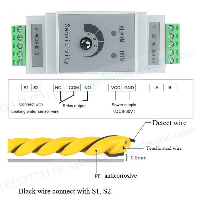 Detector de fugas de agua líqu - Water Leak Detector Wired reseña y precio