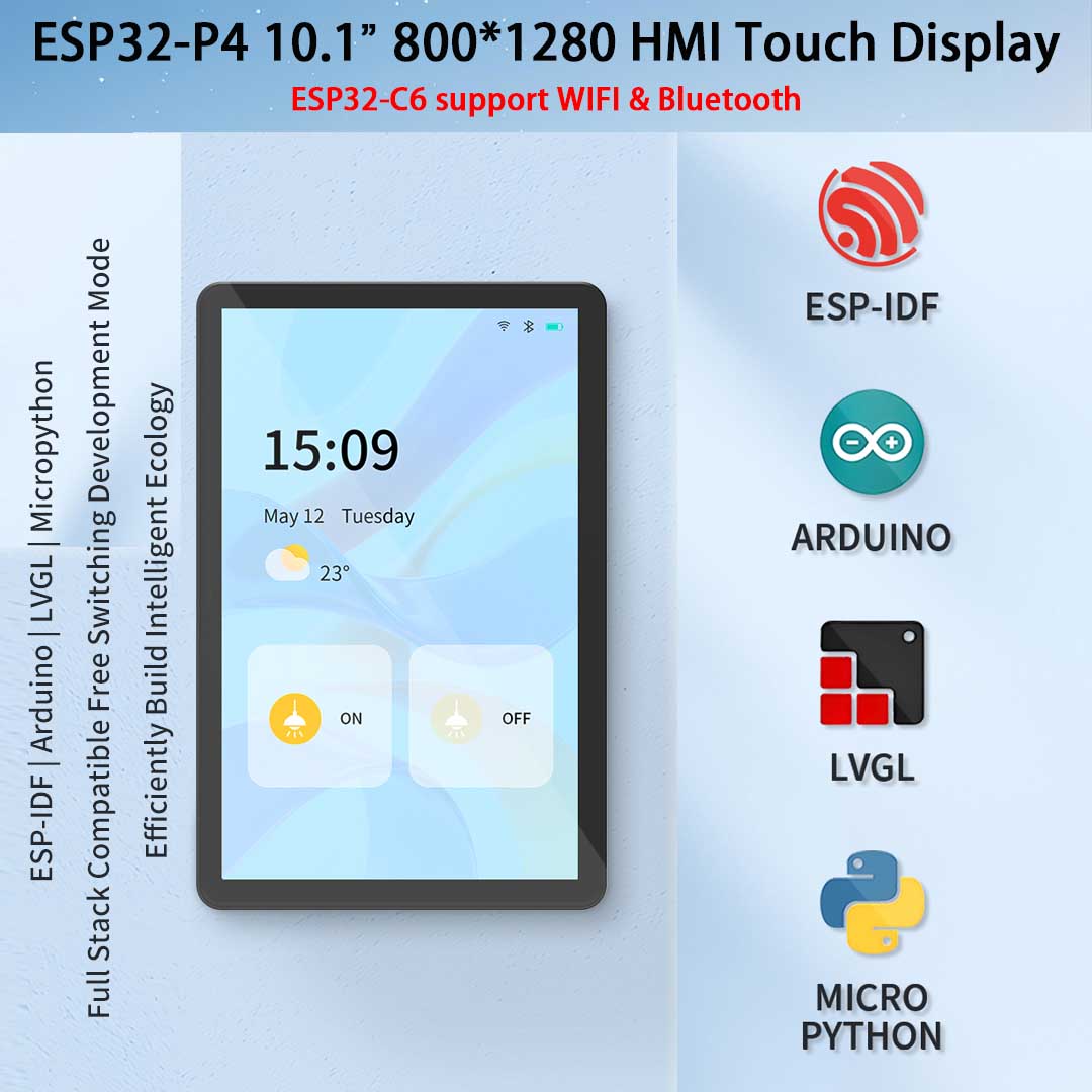 ESP32-P4 10,1 pulgadas 800*128 - Home Automation Arduino reseña y precio