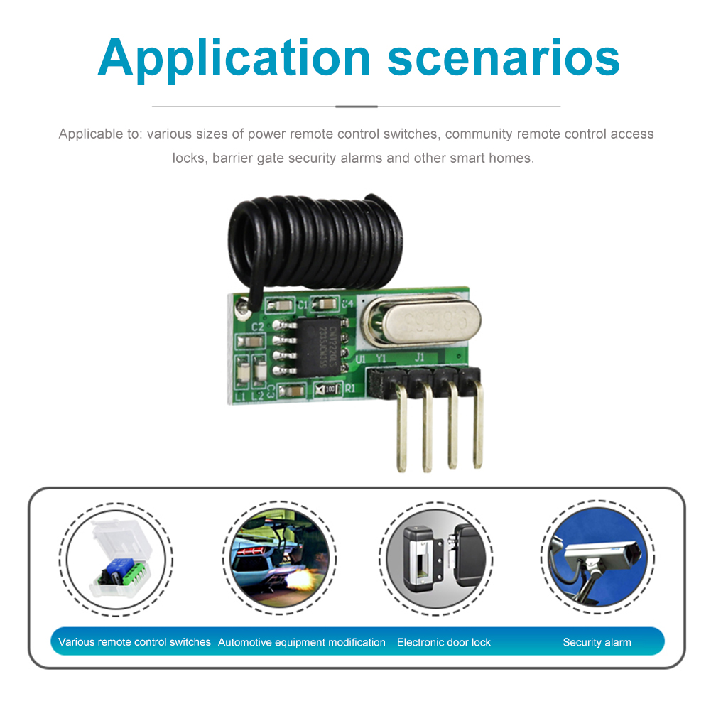 Módulo inalámbrico RF de 315MH - 433Mhz Receiver Module reseña y precio