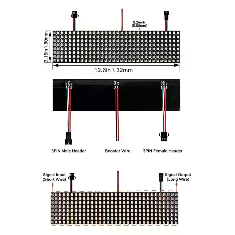 Panel de Matriz de Módulos de  - Rgb Led Matrix 8X8 reseña y precio