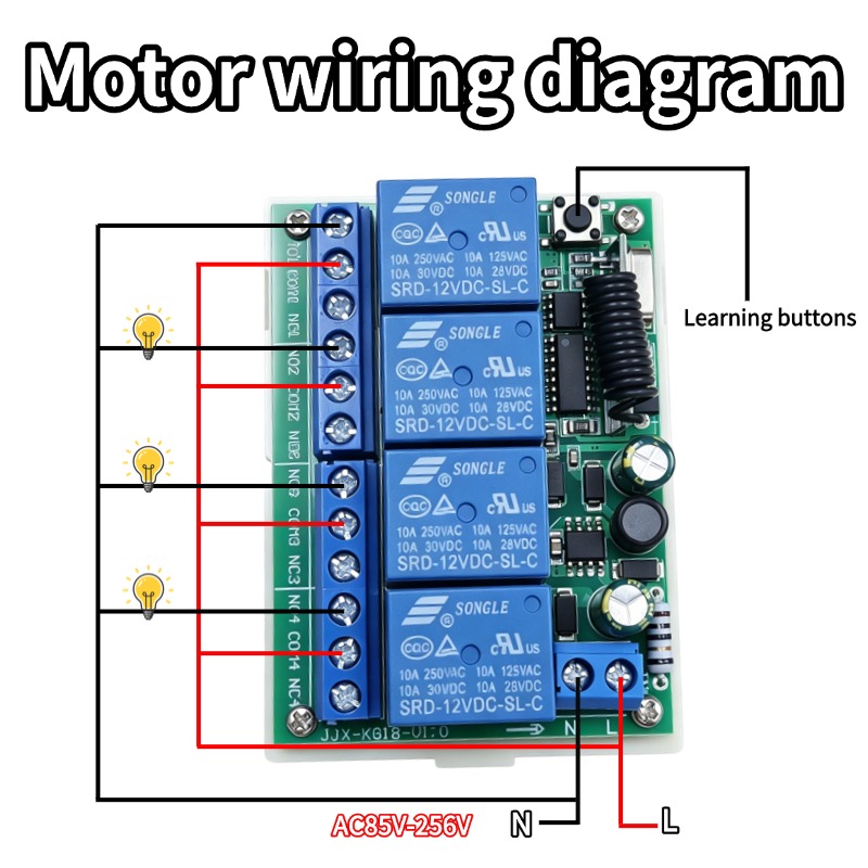Control remoto RF de 4 canales - 433Mhz Receiver Module reseña y precio