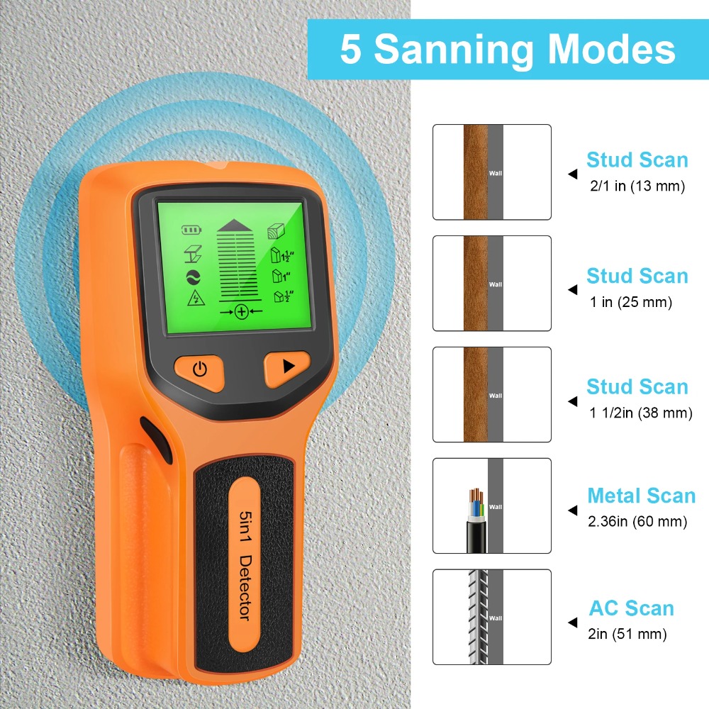 Detector Digital 5 en 1, Escán - Water Leak Detector Wired reseña y precio