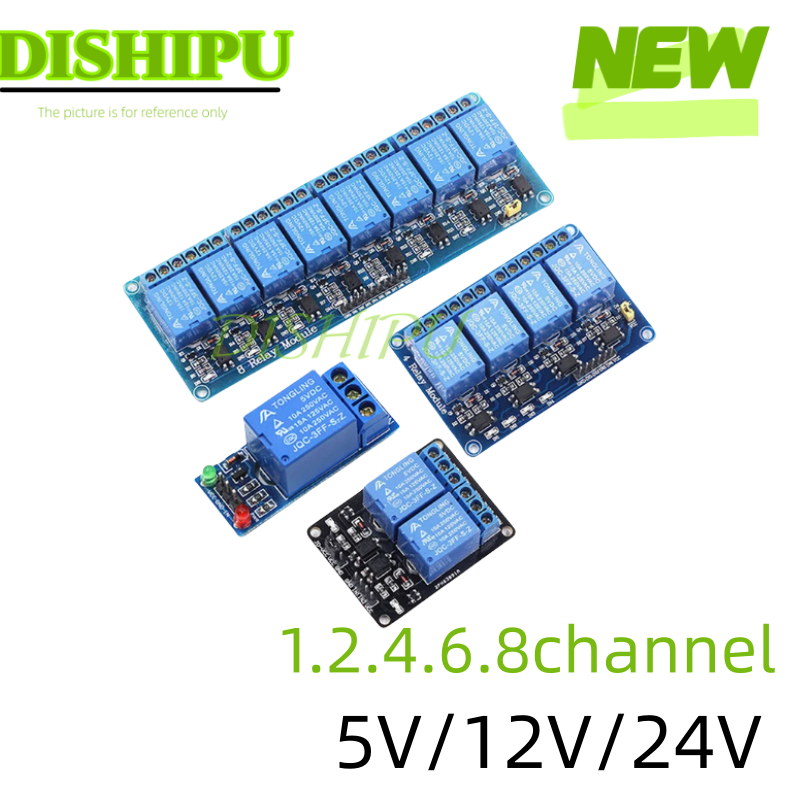 DC 5V 12V 24V 1 2 4 6 8 canale - Relay 8 Channel Board reseña y precio