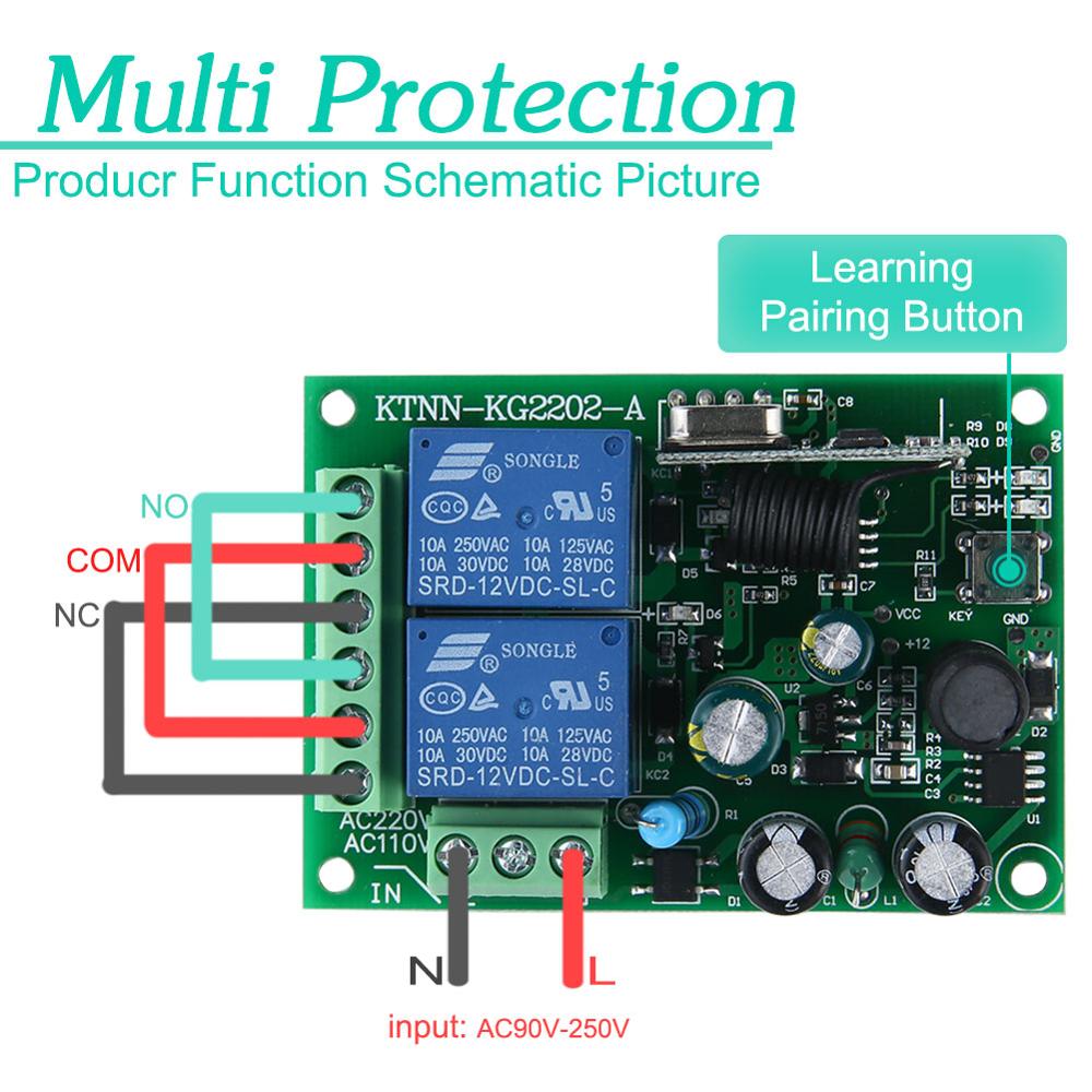 Interruptor de Control remoto  - 433Mhz Receiver Module reseña y precio