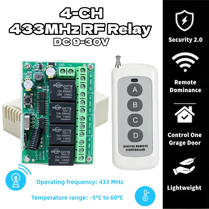 Interruptor de Control Remoto  - 433Mhz Receiver Module reseña y precio