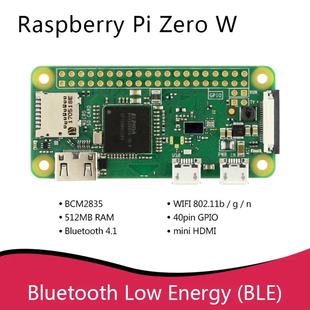 Placa Raspberry Pi Zero W de A - Pi Zero W Board reseña y precio